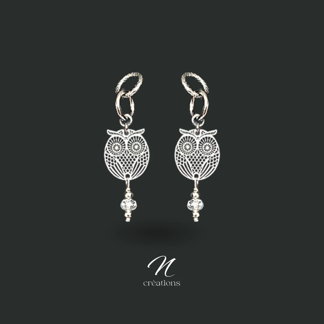 Créoles Hiboux Argentées