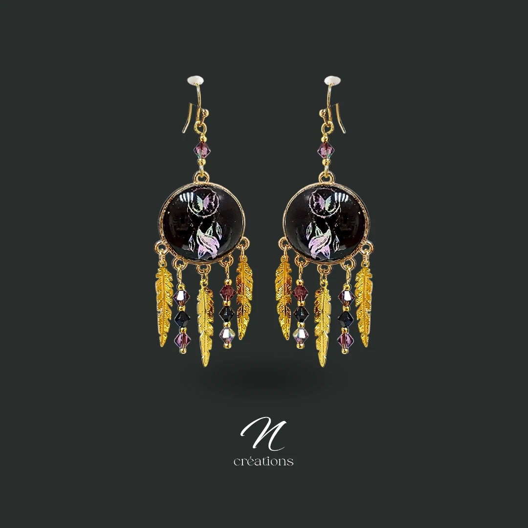 Boucles Attrape-rêves dorées