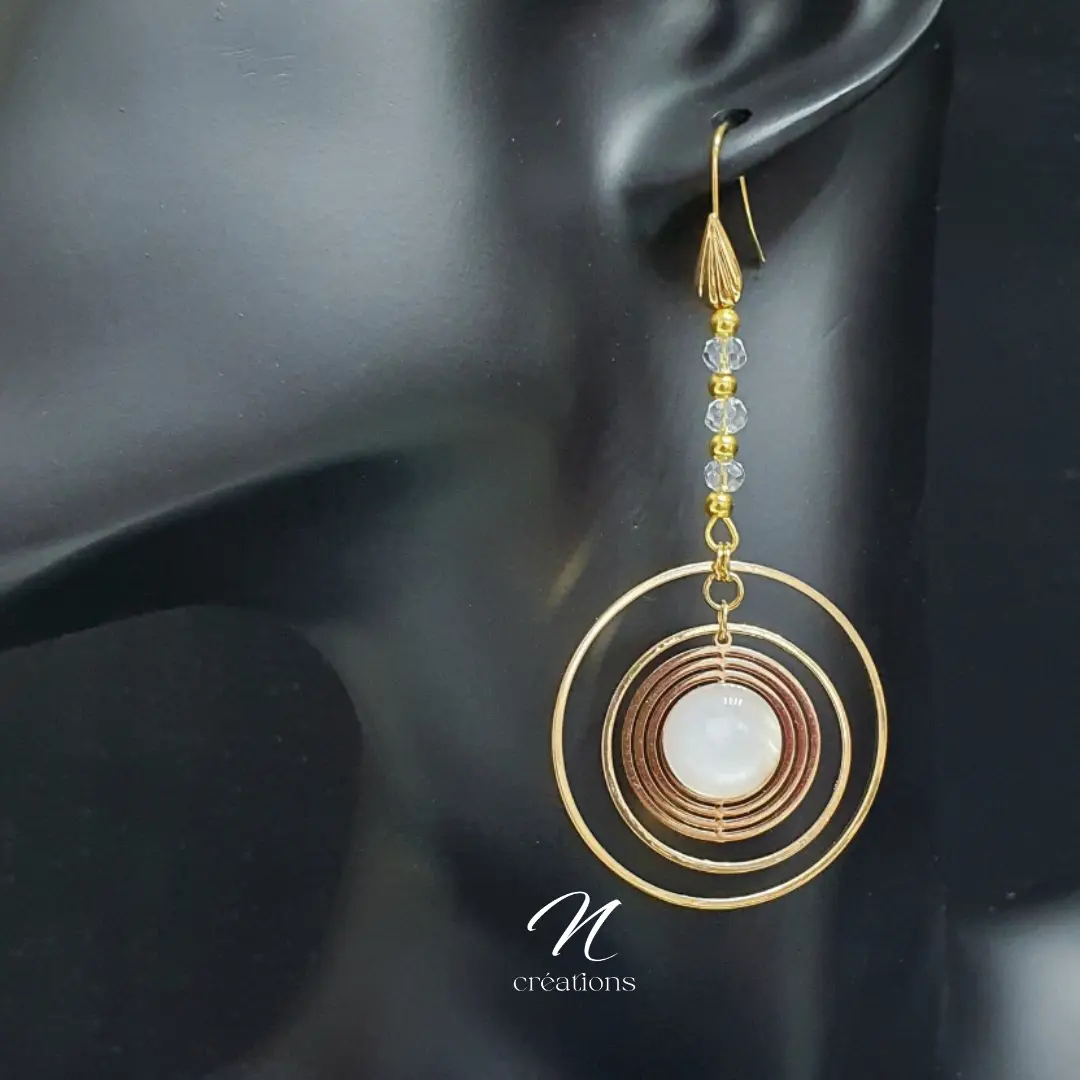 Boucles dorées filigranes Polaris