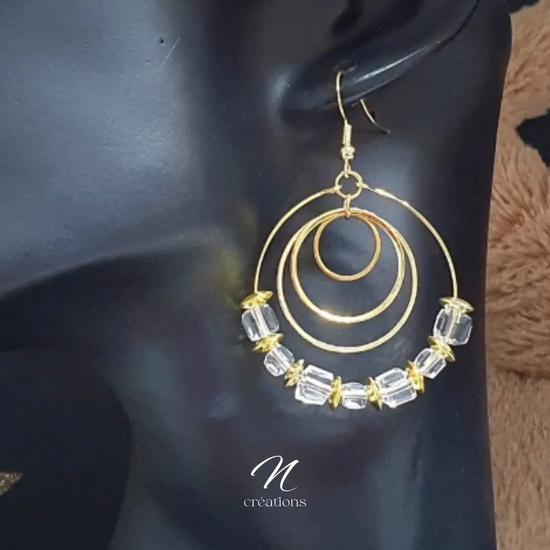 Créoles Dorées Bijoux de Fêtes