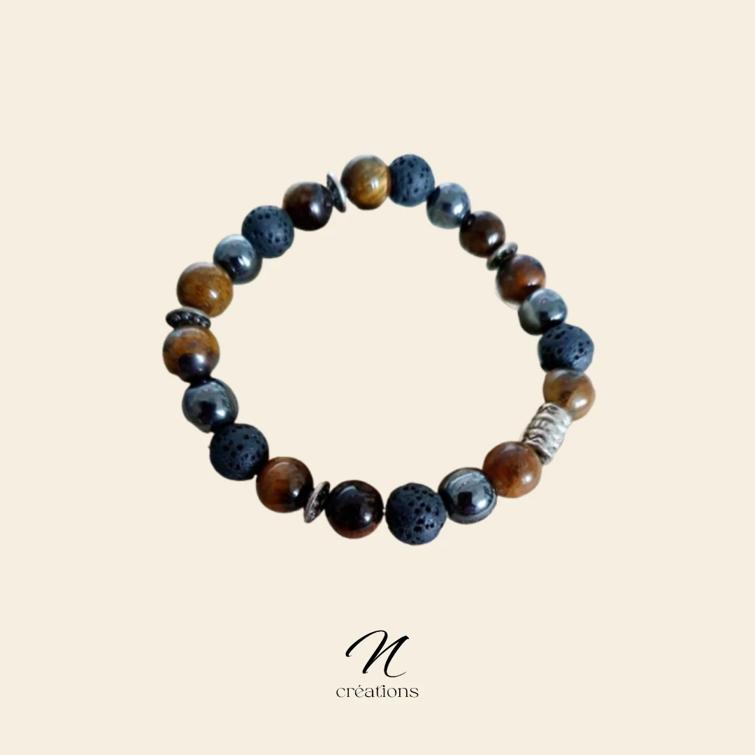 Bracelet mixte perles naturelles