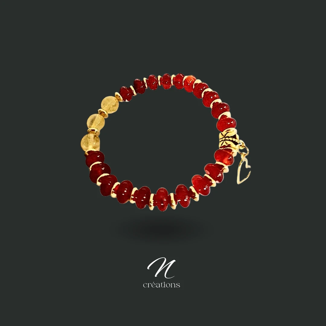 Bracelet Cornaline et Citrine