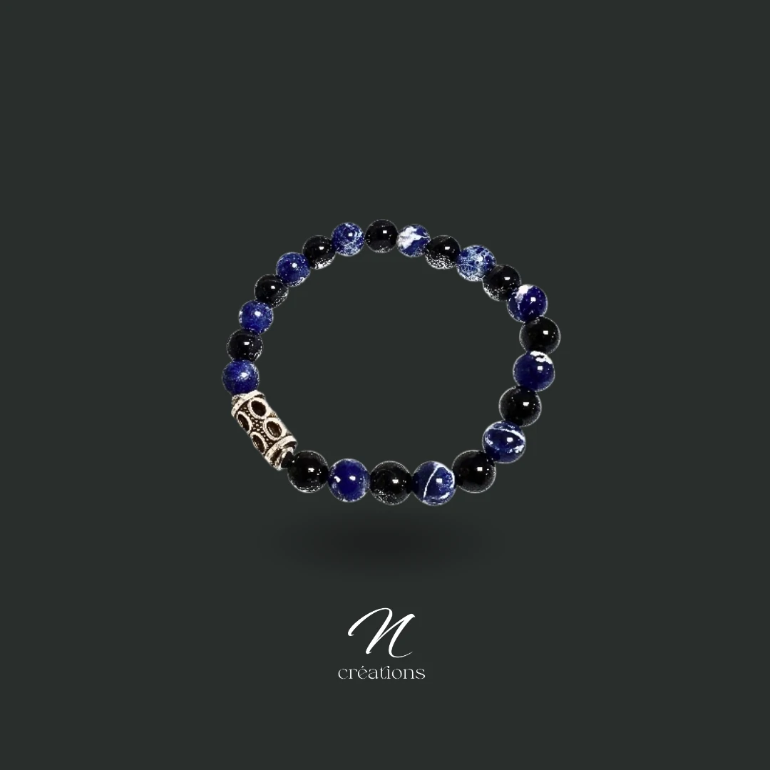 Bracelet Sodalite et Onyx
