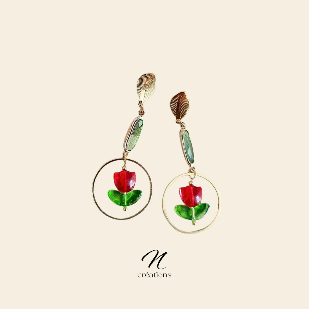 Créoles Tulipes Rouges