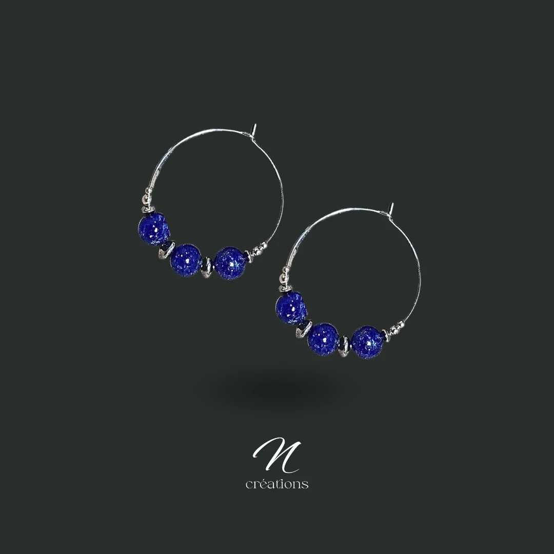 Créoles Lapis-lazuli