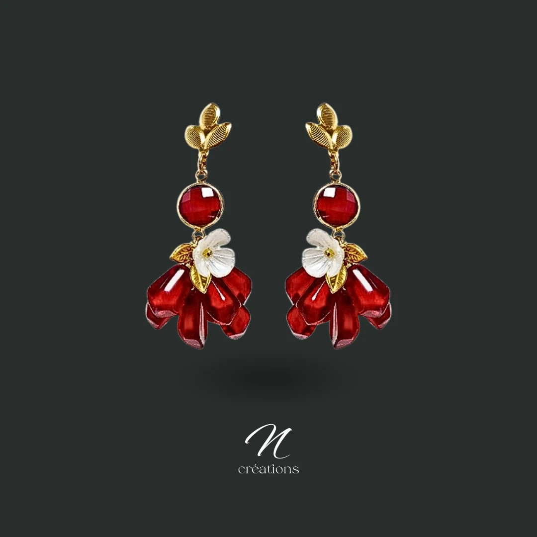 Boucles d’Oreilles Pépins de Grenade