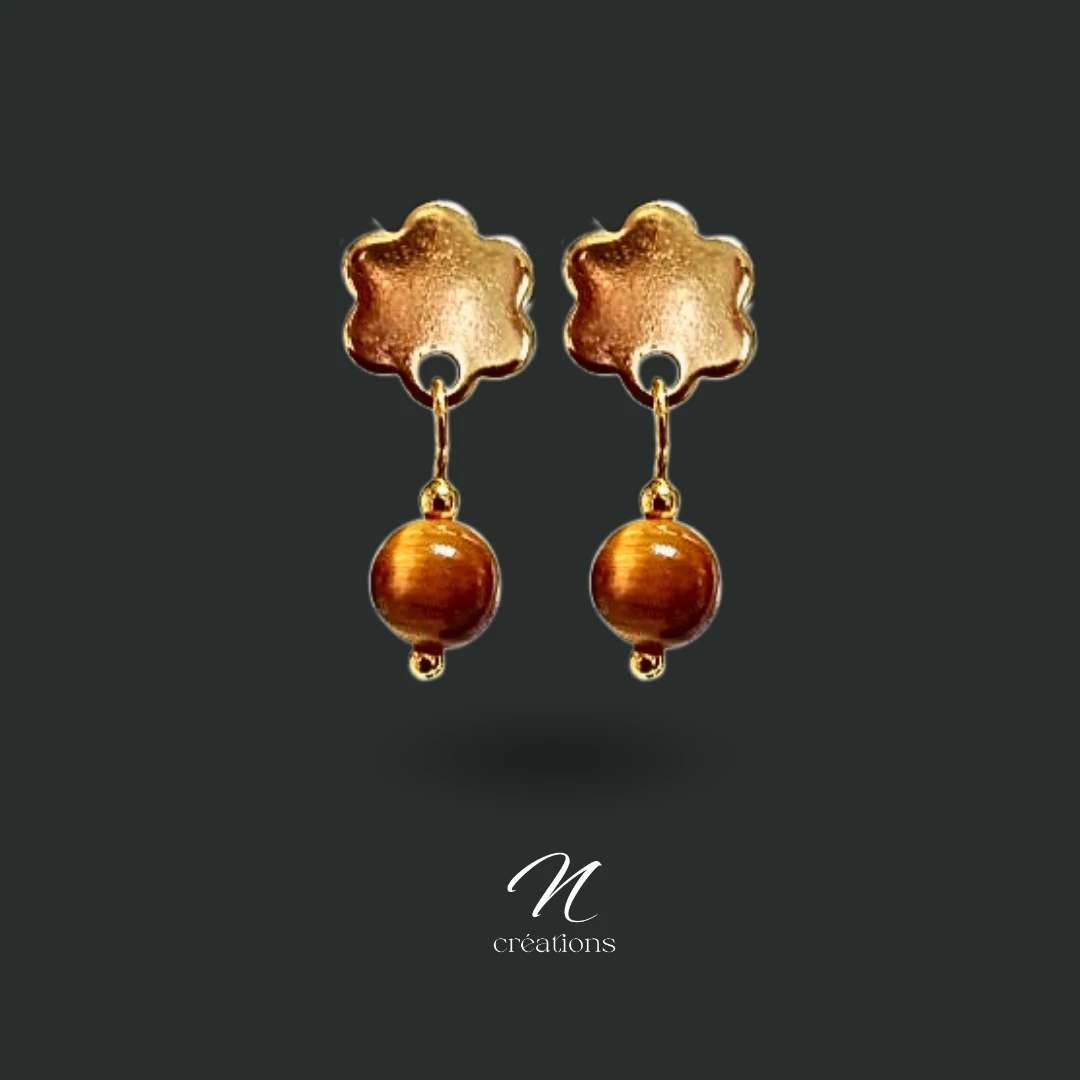 Boucles d’oreilles Œil de Tigre