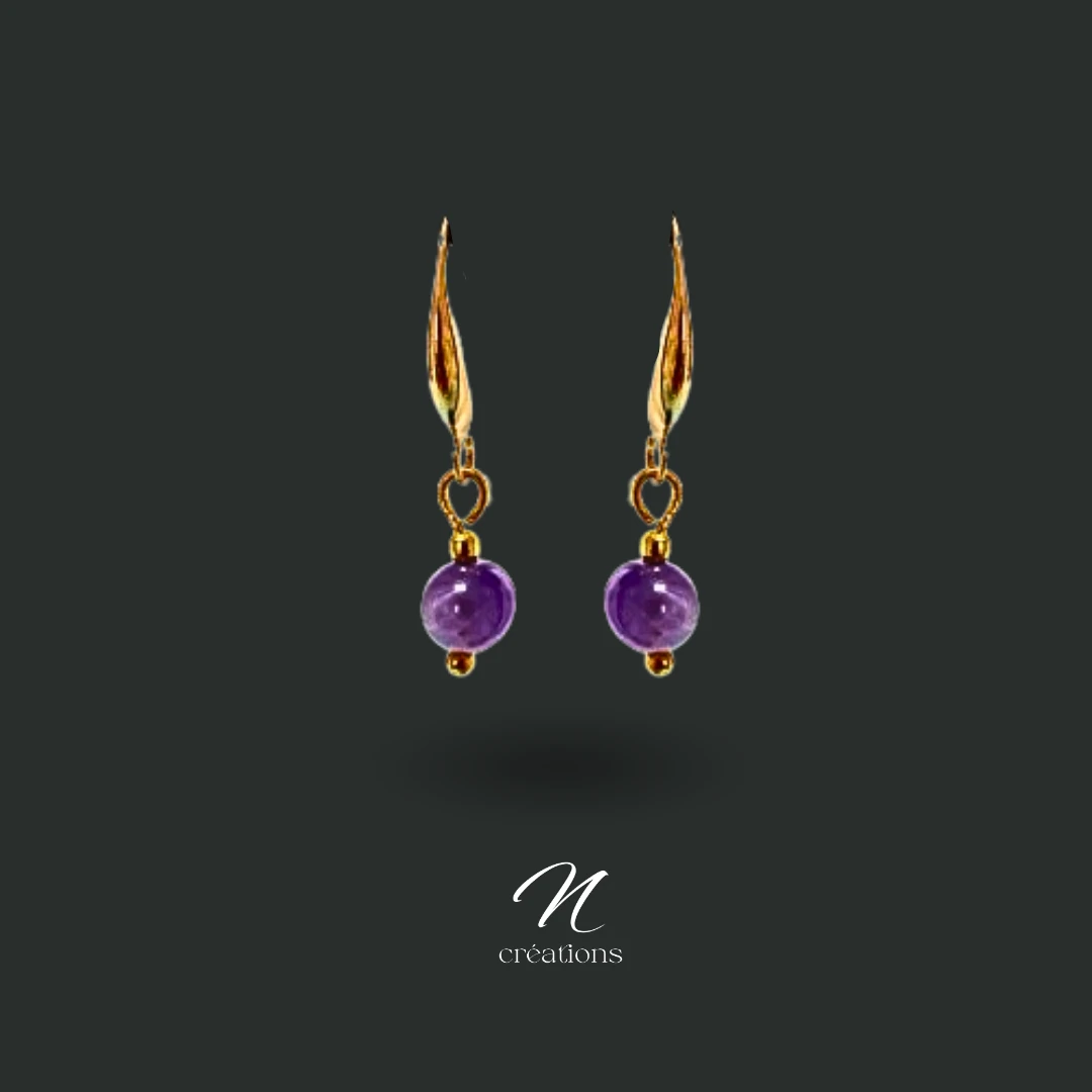 Boucles d’oreilles Améthyste