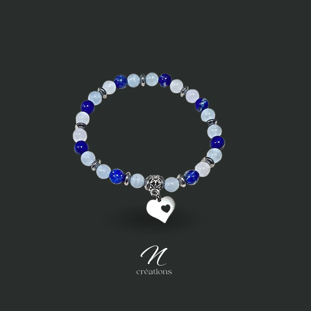 Bracelet Lapis-Lazuli et Aigue-Marine