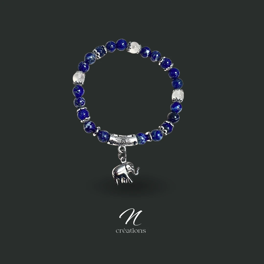 Bracelet Lapis-Lazuli et Sélénite – Protection et Intuition
