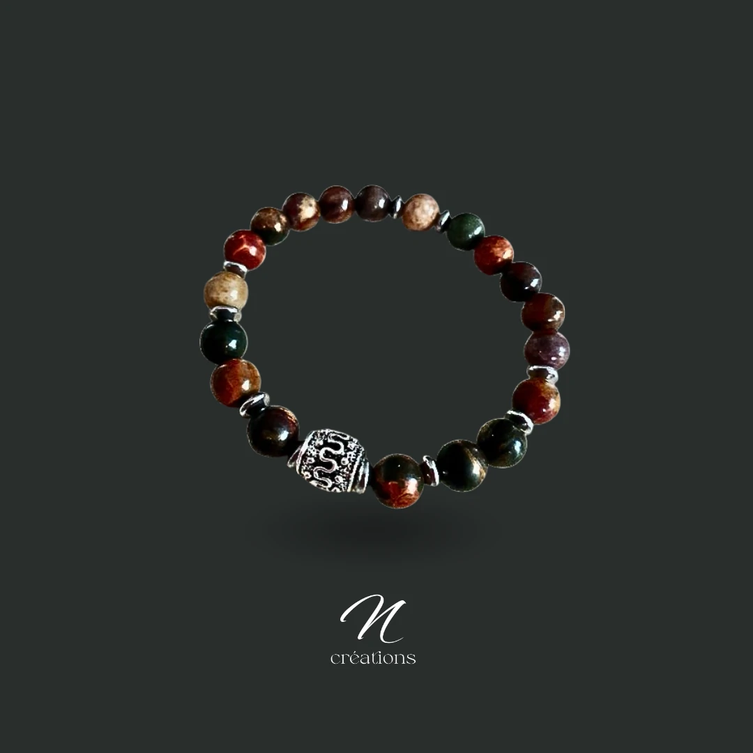 Bracelet Apaisement Jaspe Picasso