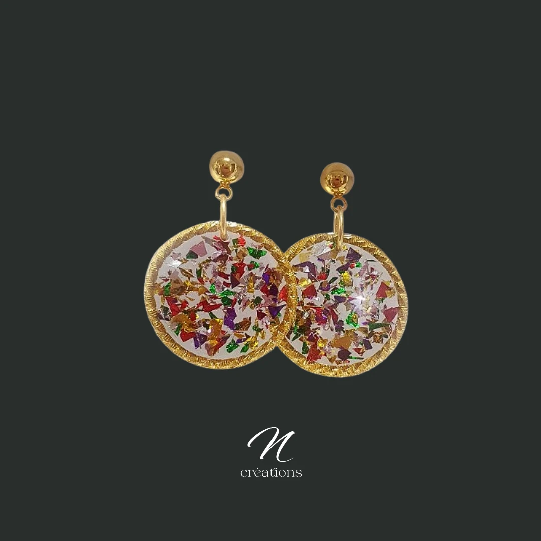 Boucles d'oreilles Rondes torsadées dorées