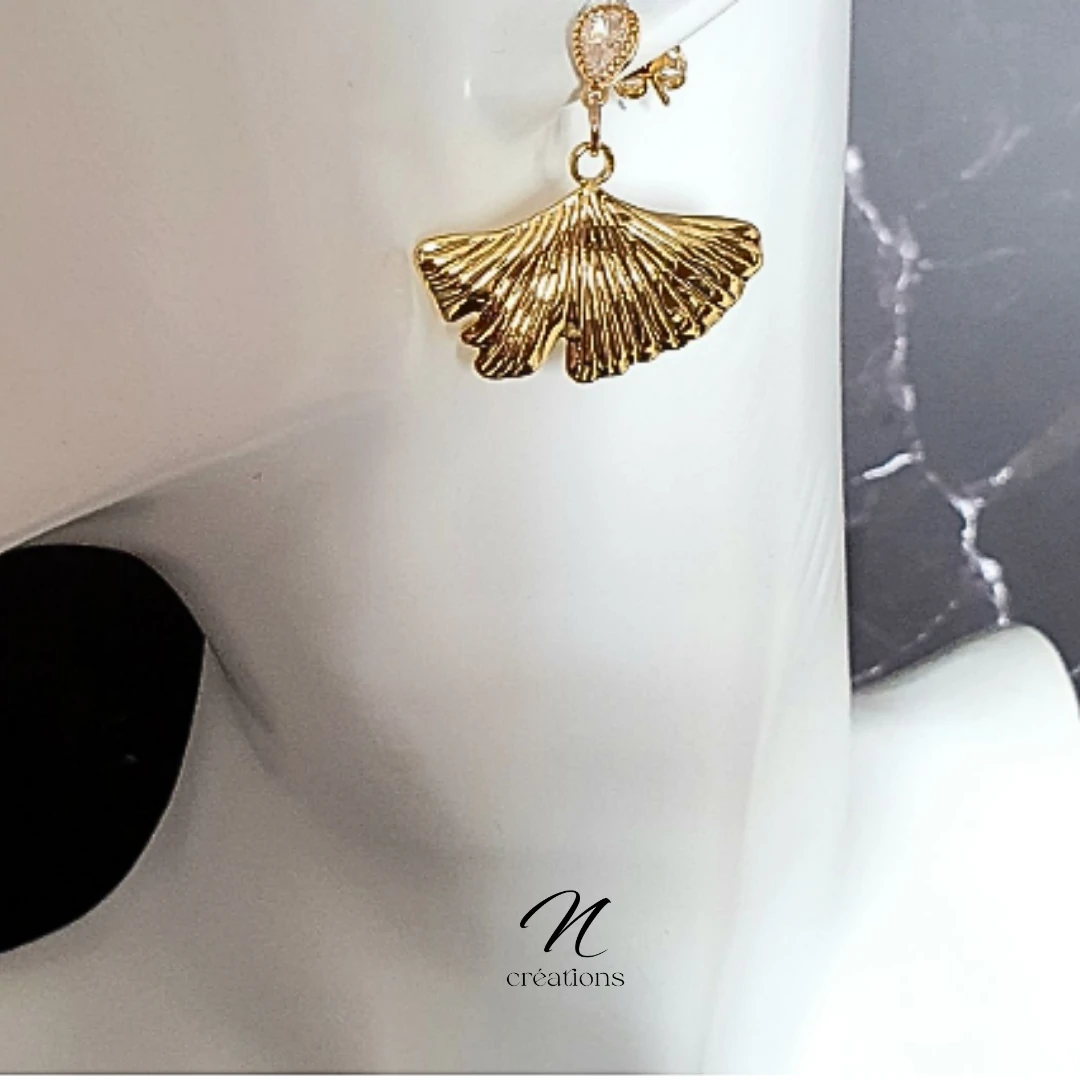 Boucles d'Oreilles Ginkgo Biloba