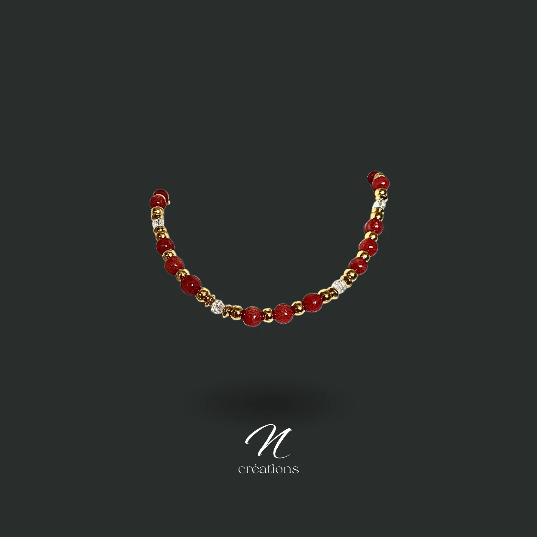 Collier Ras de Cou en Pierre de Corail