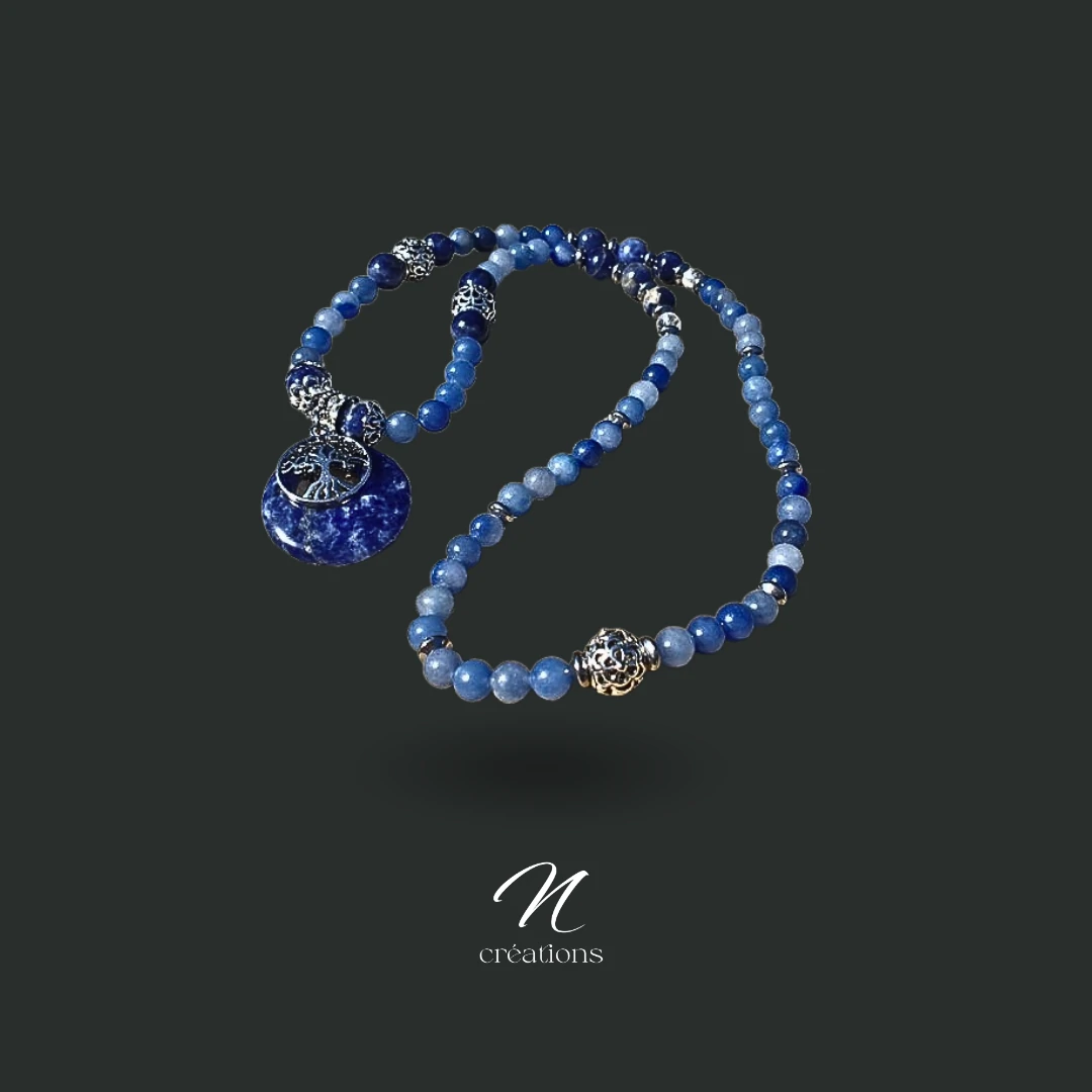 Sautoir Aventurine Bleue