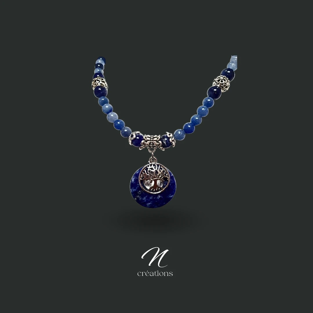 Sautoir Aventurine Bleue