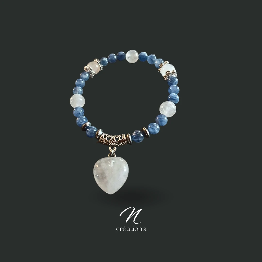 Bracelet Kyanite Pendentif Cœur