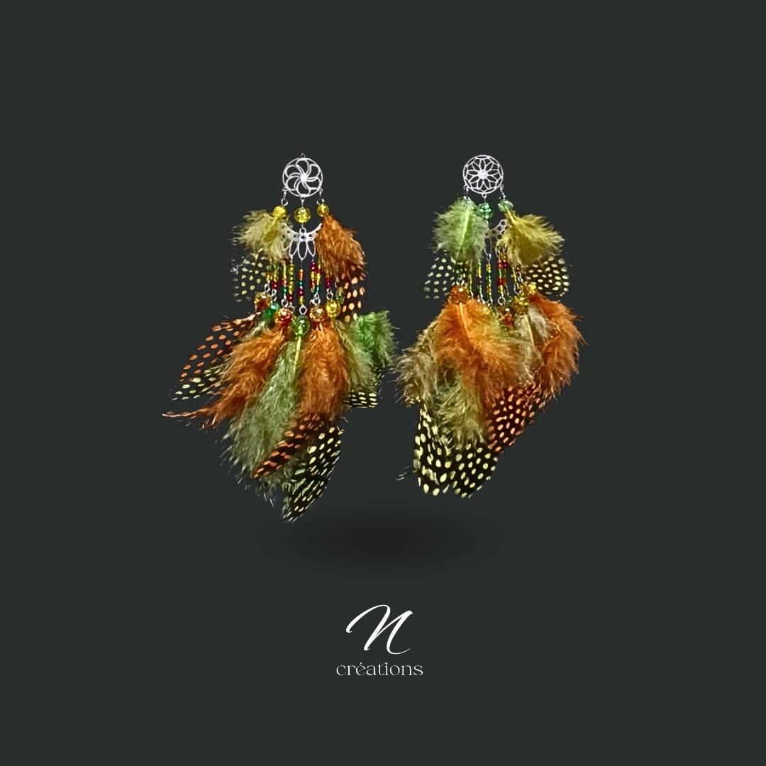 Boucles d'Oreilles Plumes