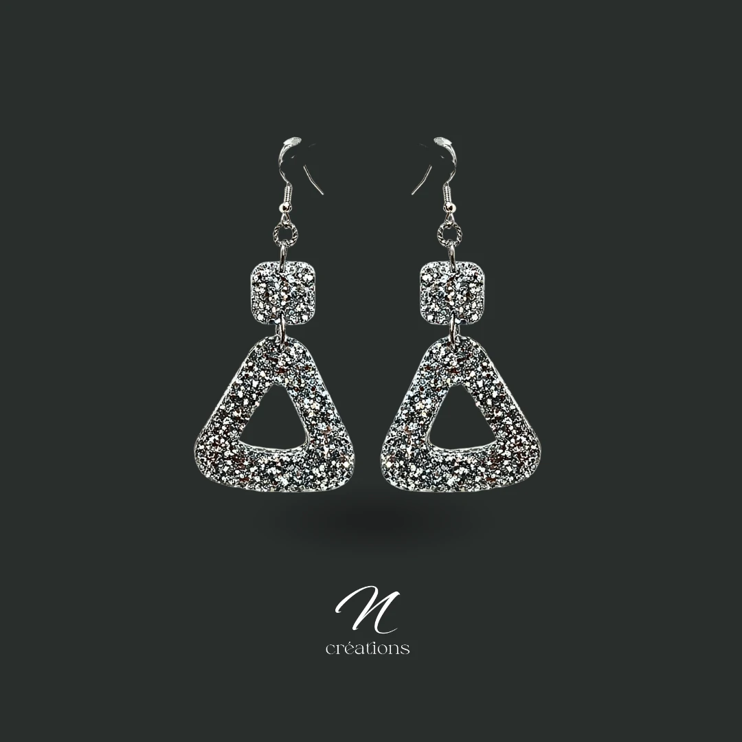 Boucles d’oreilles Triangles Scintillants