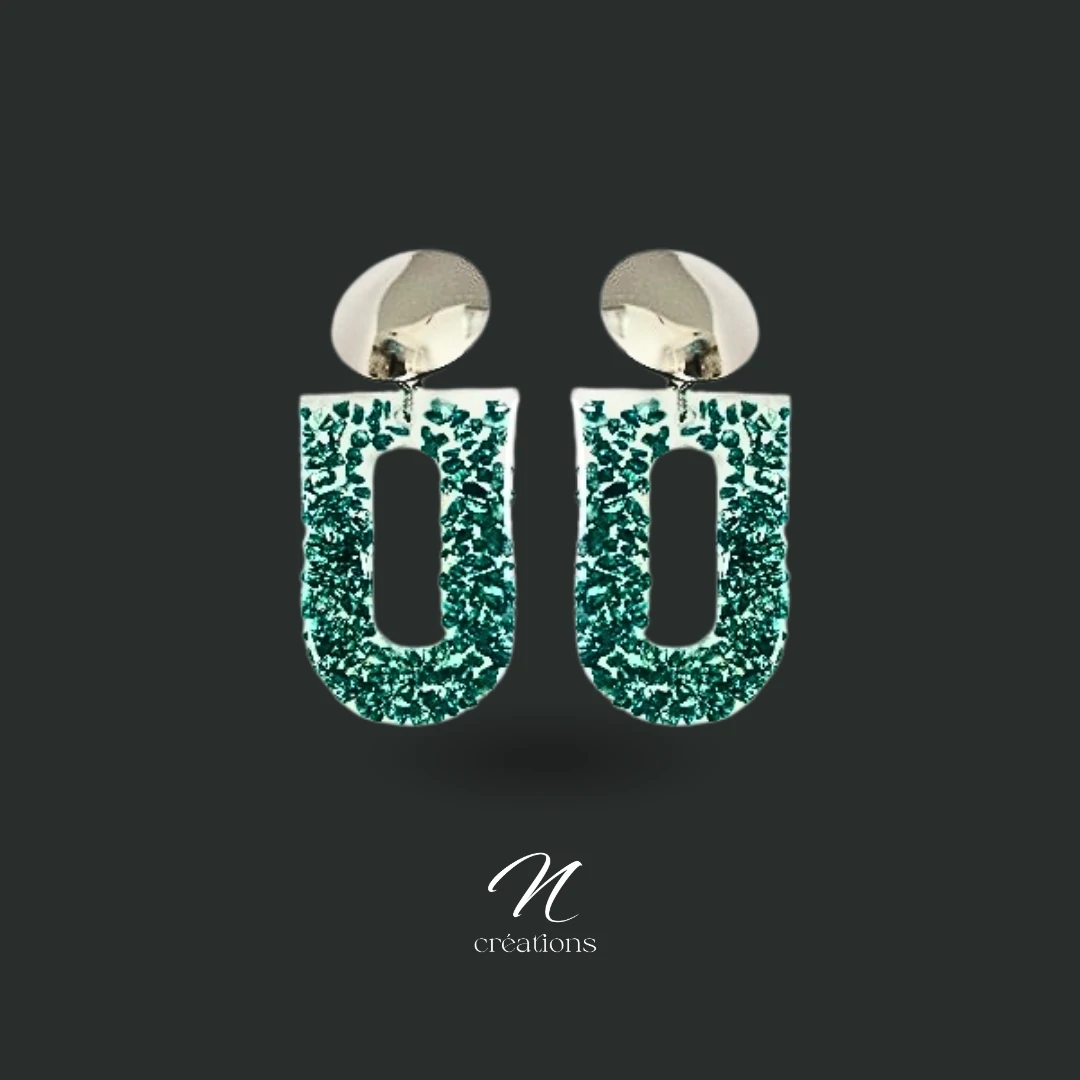 Boucles d’oreilles Pépites Turquoise