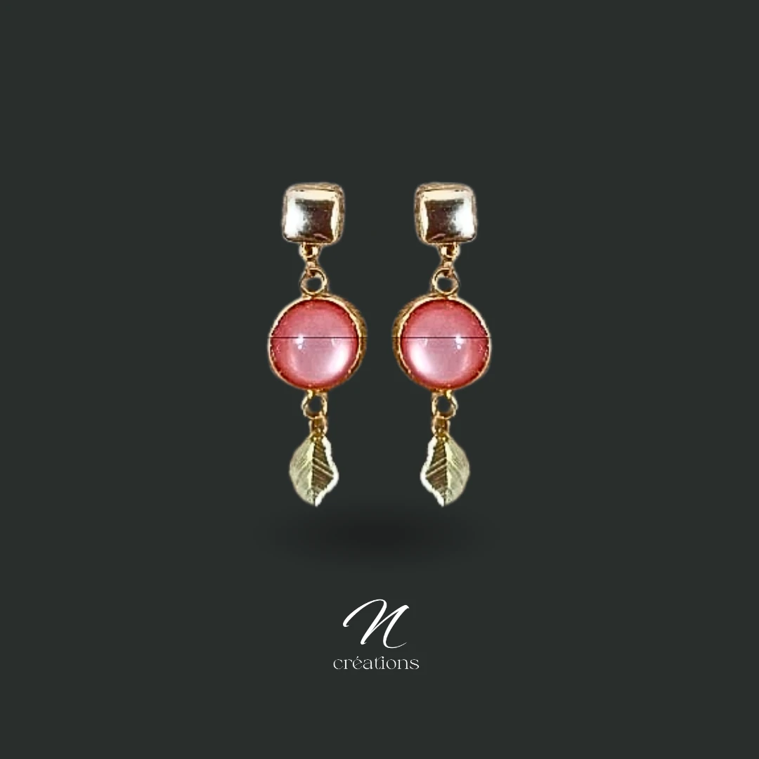Boucles d’oreilles Polaris Rose Corail