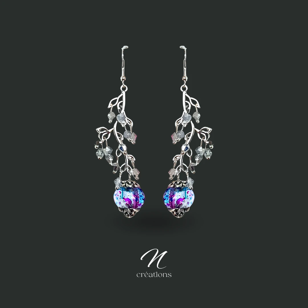 Boucles d'oreilles Branches Argentées