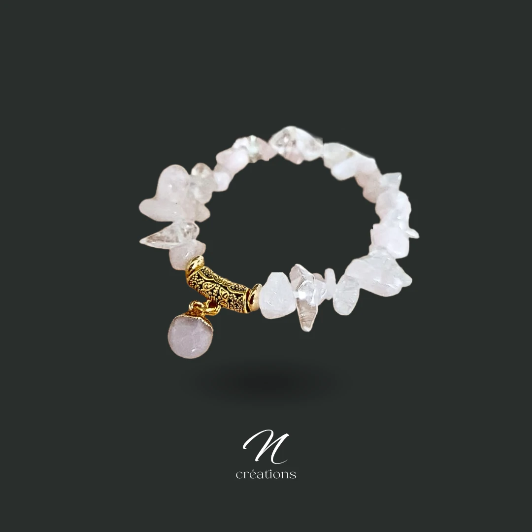 Bracelet Bohème Fluorite Quartz rose